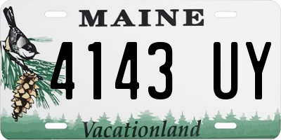 ME license plate 4143UY