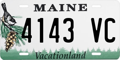 ME license plate 4143VC