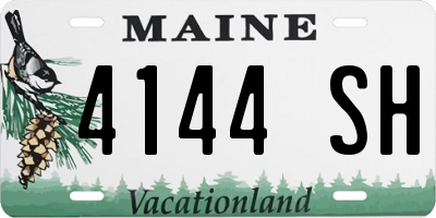 ME license plate 4144SH