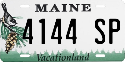 ME license plate 4144SP