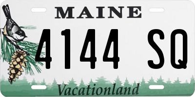 ME license plate 4144SQ