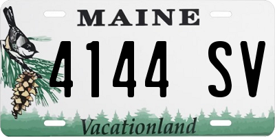ME license plate 4144SV