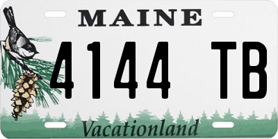 ME license plate 4144TB