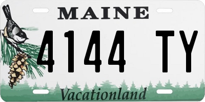 ME license plate 4144TY