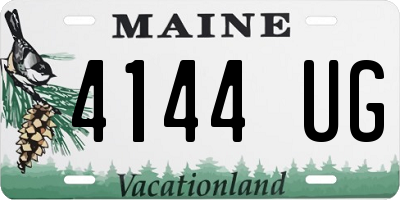 ME license plate 4144UG
