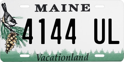 ME license plate 4144UL