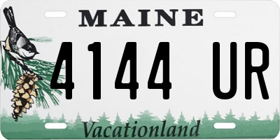 ME license plate 4144UR