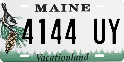 ME license plate 4144UY