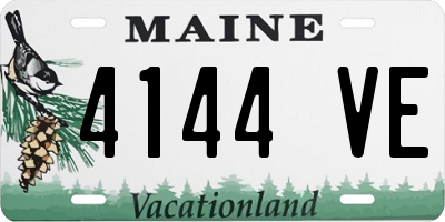 ME license plate 4144VE