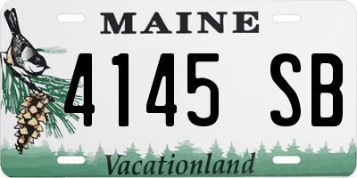 ME license plate 4145SB
