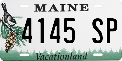 ME license plate 4145SP