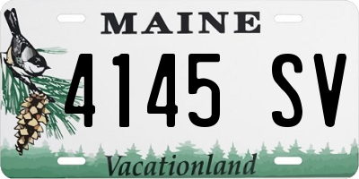 ME license plate 4145SV