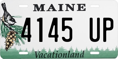 ME license plate 4145UP