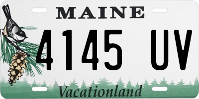 ME license plate 4145UV