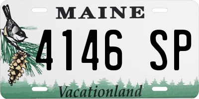 ME license plate 4146SP