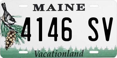 ME license plate 4146SV