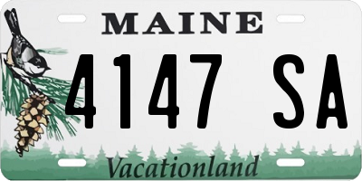 ME license plate 4147SA