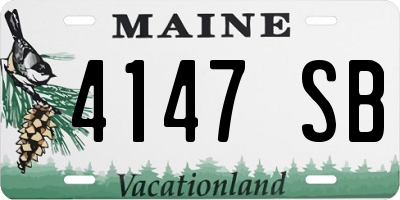 ME license plate 4147SB