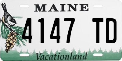 ME license plate 4147TD