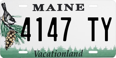 ME license plate 4147TY