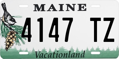 ME license plate 4147TZ