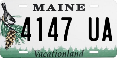 ME license plate 4147UA