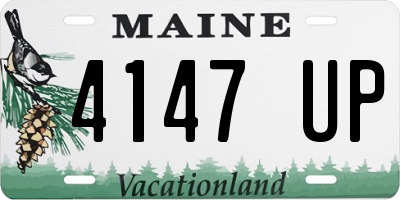 ME license plate 4147UP