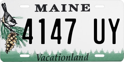 ME license plate 4147UY