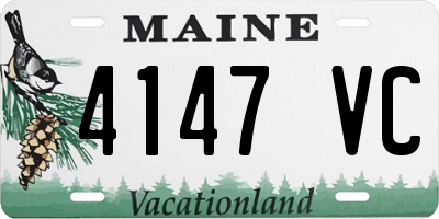 ME license plate 4147VC