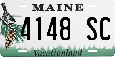 ME license plate 4148SC