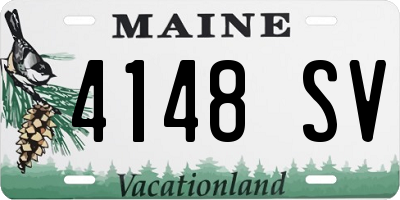 ME license plate 4148SV