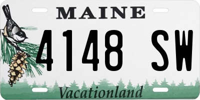 ME license plate 4148SW