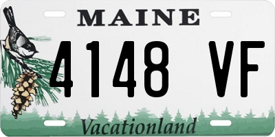 ME license plate 4148VF