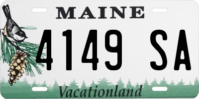 ME license plate 4149SA