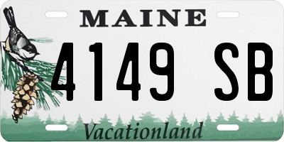 ME license plate 4149SB