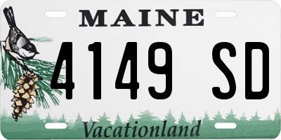 ME license plate 4149SD