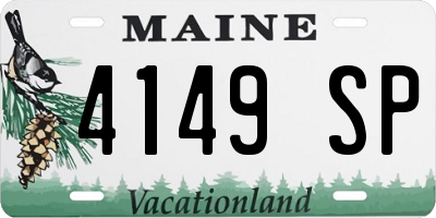 ME license plate 4149SP