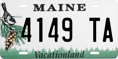 ME license plate 4149TA