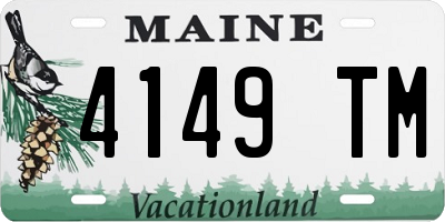 ME license plate 4149TM