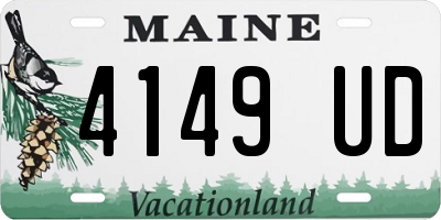 ME license plate 4149UD