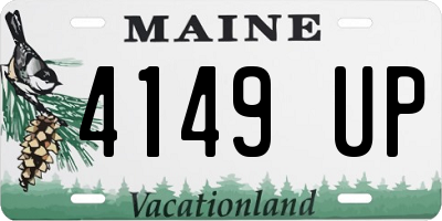 ME license plate 4149UP