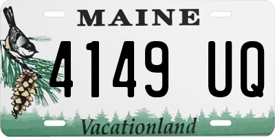 ME license plate 4149UQ