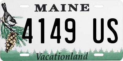 ME license plate 4149US