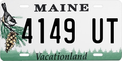 ME license plate 4149UT