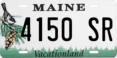 ME license plate 4150SR