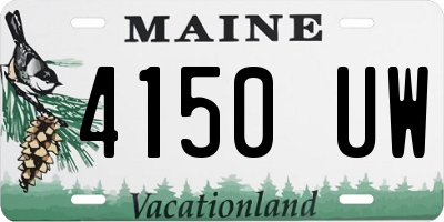 ME license plate 4150UW