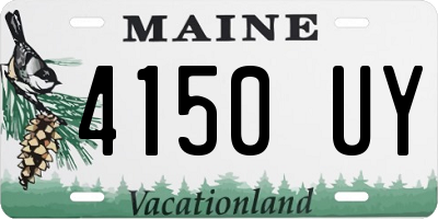 ME license plate 4150UY