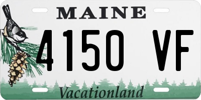 ME license plate 4150VF