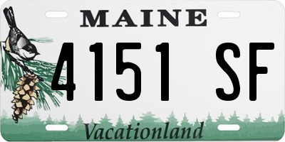 ME license plate 4151SF
