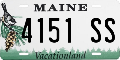 ME license plate 4151SS